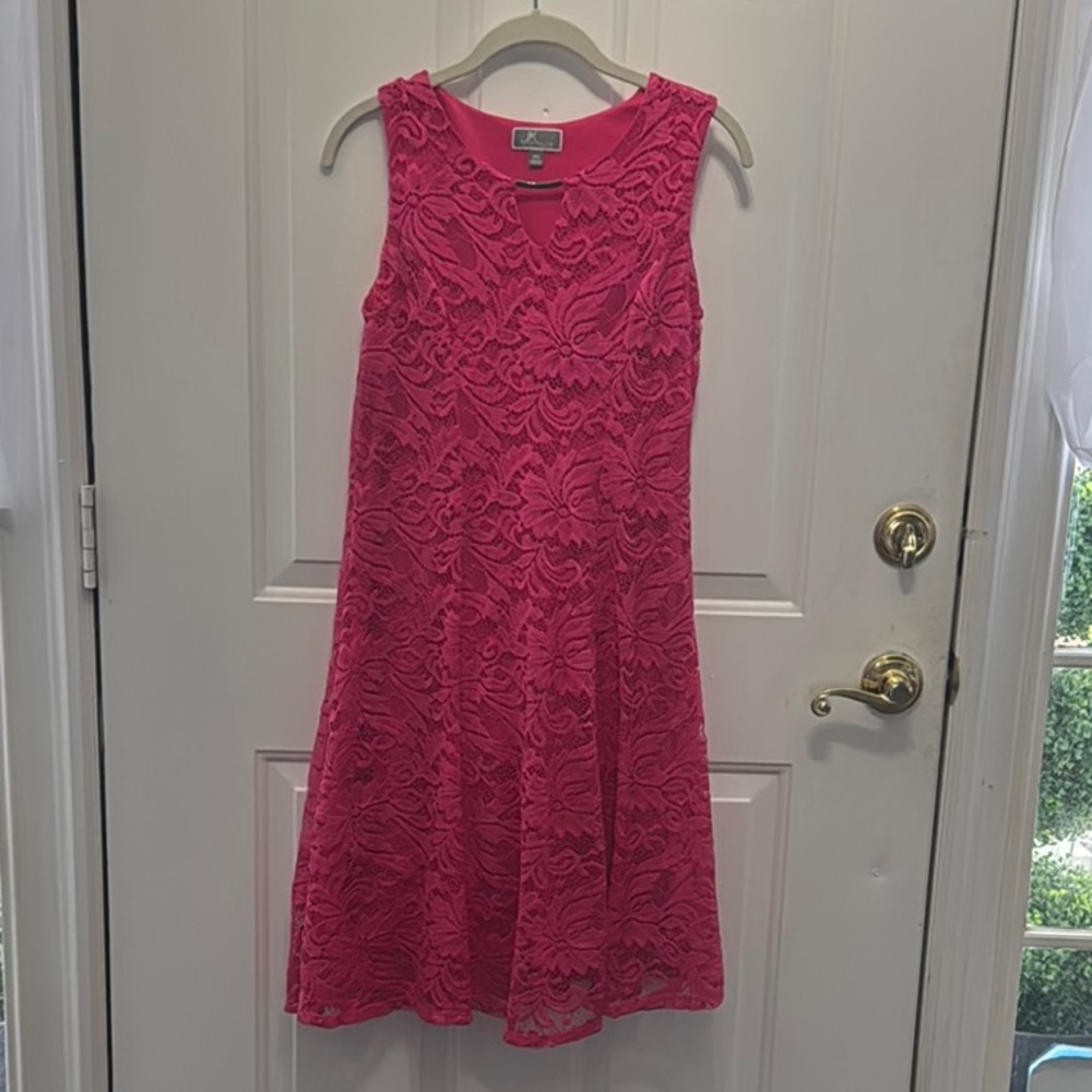 Elegant Pink Lace  Dress